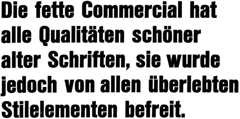 Druckmuster mit Text «Commercial-Grotesk, Fett, 24pt»