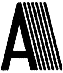 Druckmuster mit Text «A»