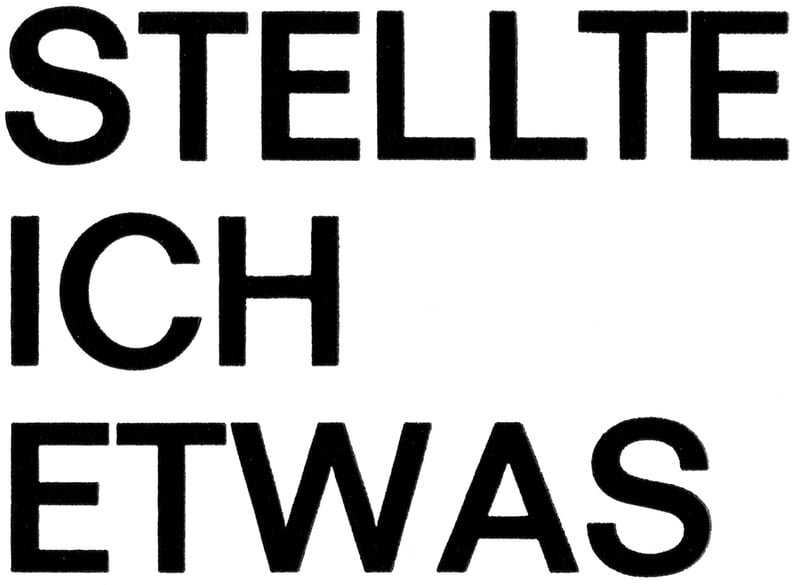 Druckmuster mit Text «STELLE ICH ETWAS»