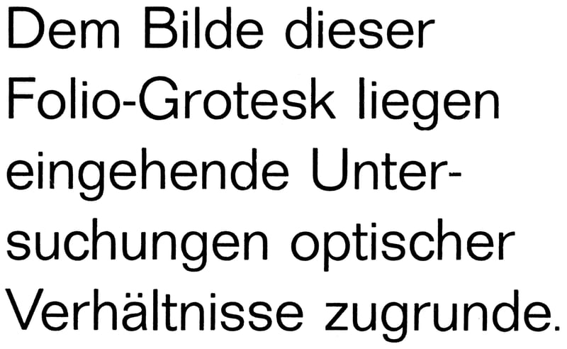 Druckmuster mit Text «Folio Mager, 24pt»