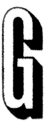Druckmuster mit Text «G»
