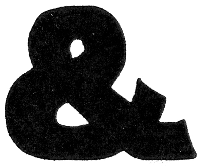 Druckmuster mit Text «&»