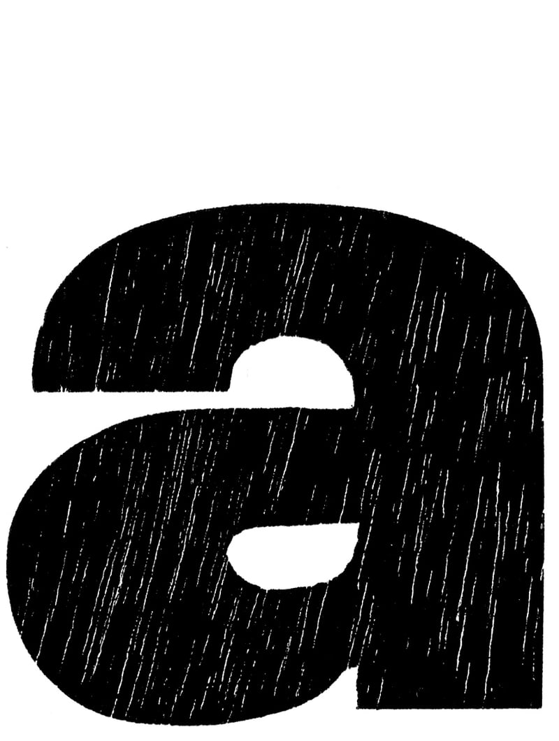 Druckmuster mit Text «a»