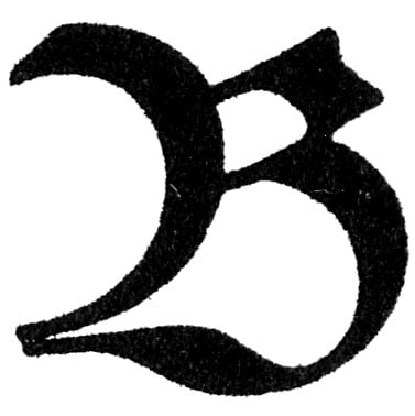 Druckmuster mit Text «B»