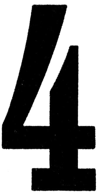 Échantillon d'impression avec texte « 4 »